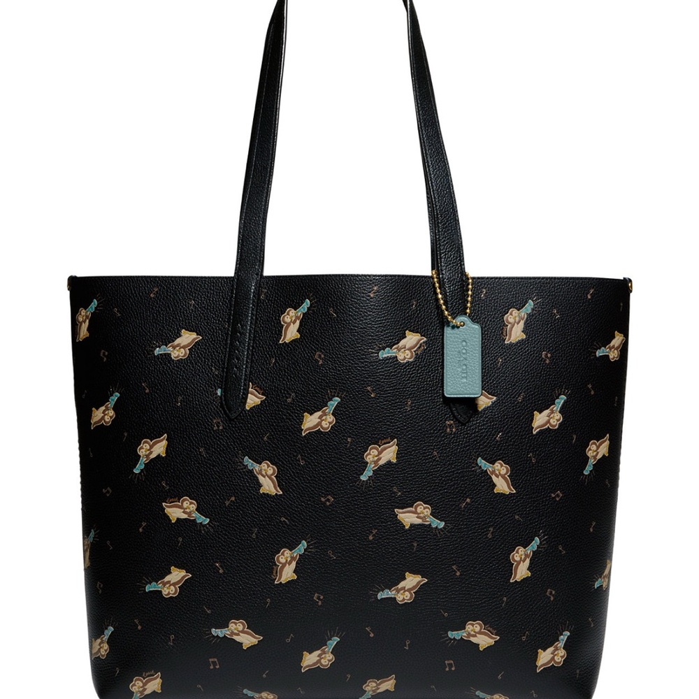 Coach Black Tote with Playful Pattern
